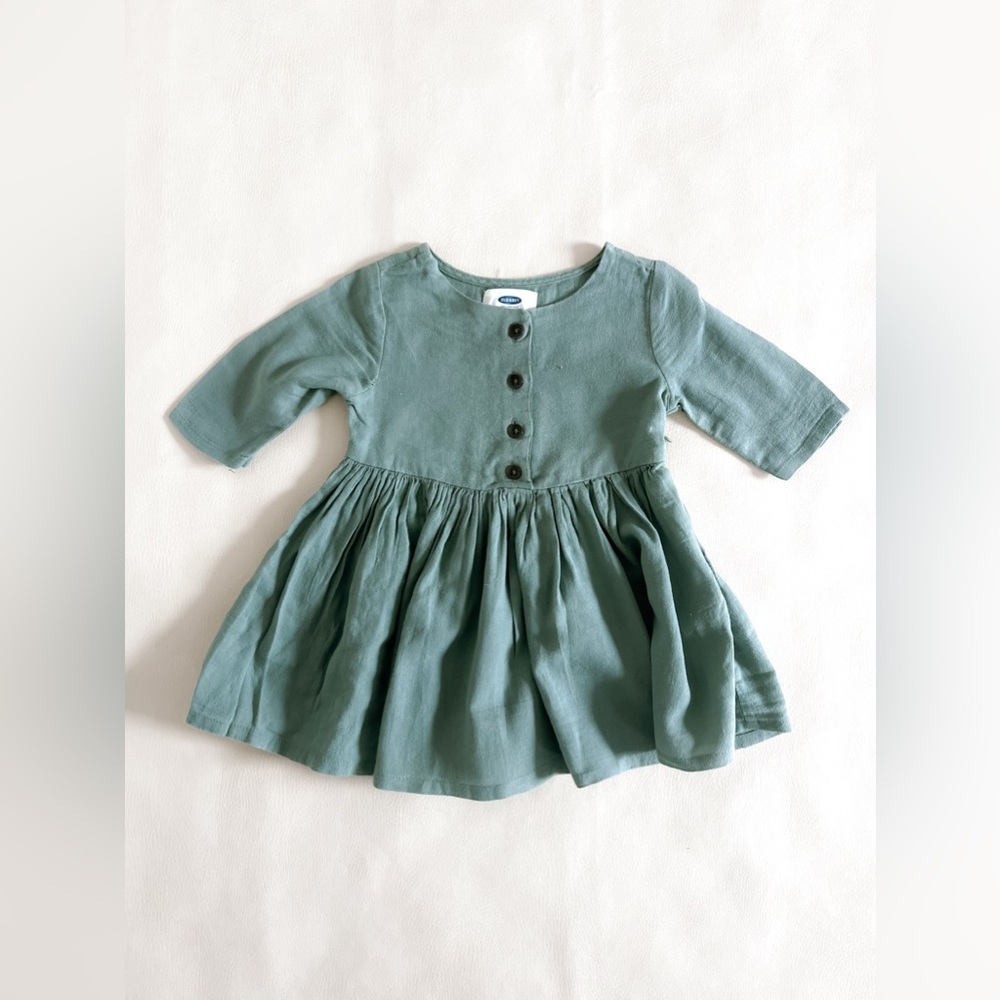 Old Navy Green Twirl Dress 12/18 PLAY